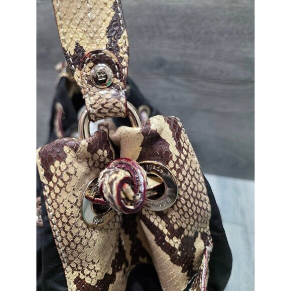 Kate Spade Snakeskin Hobo Nylon Shoulder Bag B000426 - Picture 5 of 8